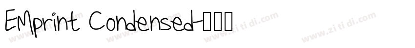EMprint Condensed字体转换